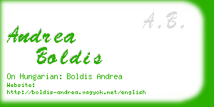 andrea boldis business card